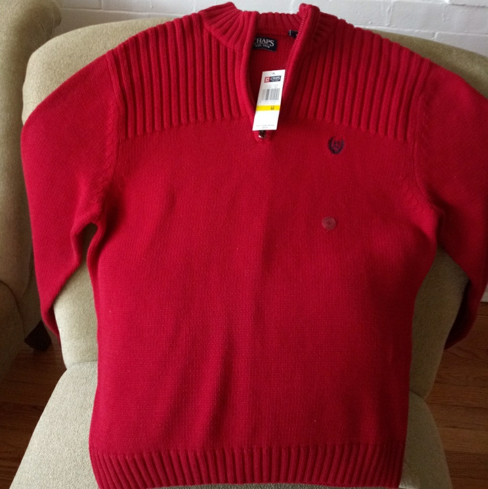 CHRISTMAS FLASH SALE NWT CHAPS zip up sweater